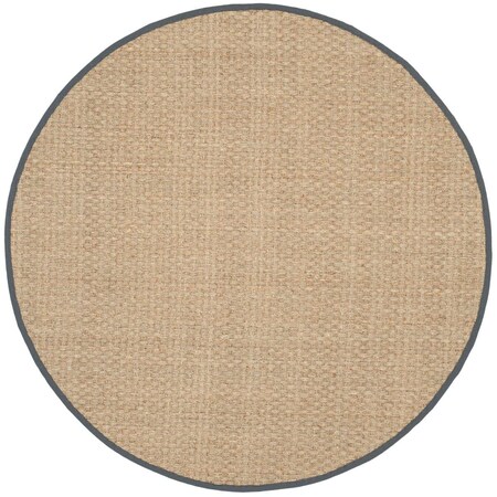 Safavieh Natural Fiber Round Rugs Natural & Dark Grey - 8 x 8 ft. NF114Q-8R